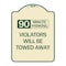 Signmission 90 Minute Parking Violators Will Towed Away Heavy-Gauge Aluminum Sign, 24" x 18", TG-1824-24360 A-DES-TG-1824-24360 - alternate 1